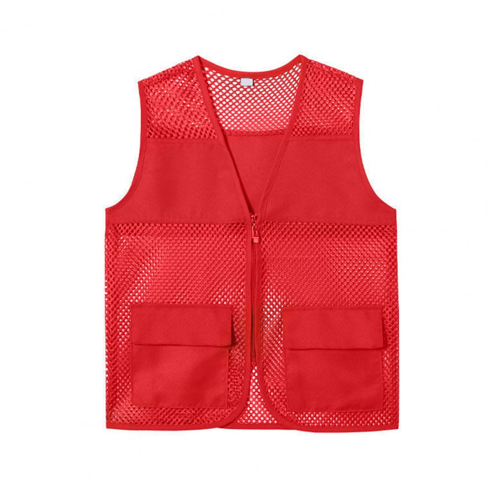 Fishing Vest Jacket - Angelweste, ausgehöhlte Reißverschlussleiste, Doppeltaschen, V-Ausschnitt, Arbeitsweste,