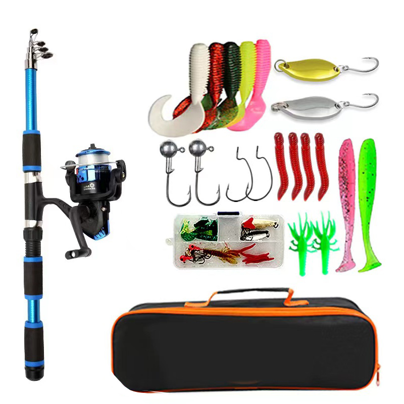 Fishing Equipment Online - Angelruten-Set, komplette Kits mit Teleskop-Angelrute und