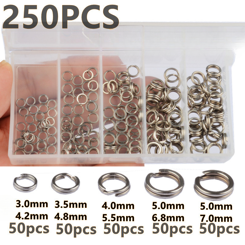 Fishing Equipment Tackle - 250 Stück 5 Größen Hochfeste Große