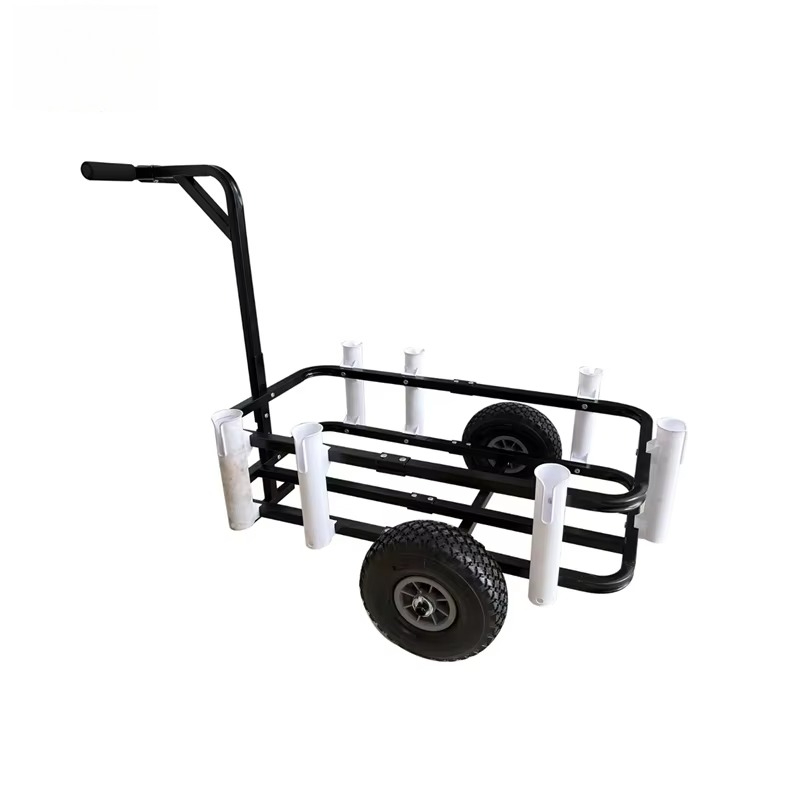 Rod Holder Fishing - Zusammenklappbarer Strandwagen, Angelwagen mit Angelrutenhaltern, robust,