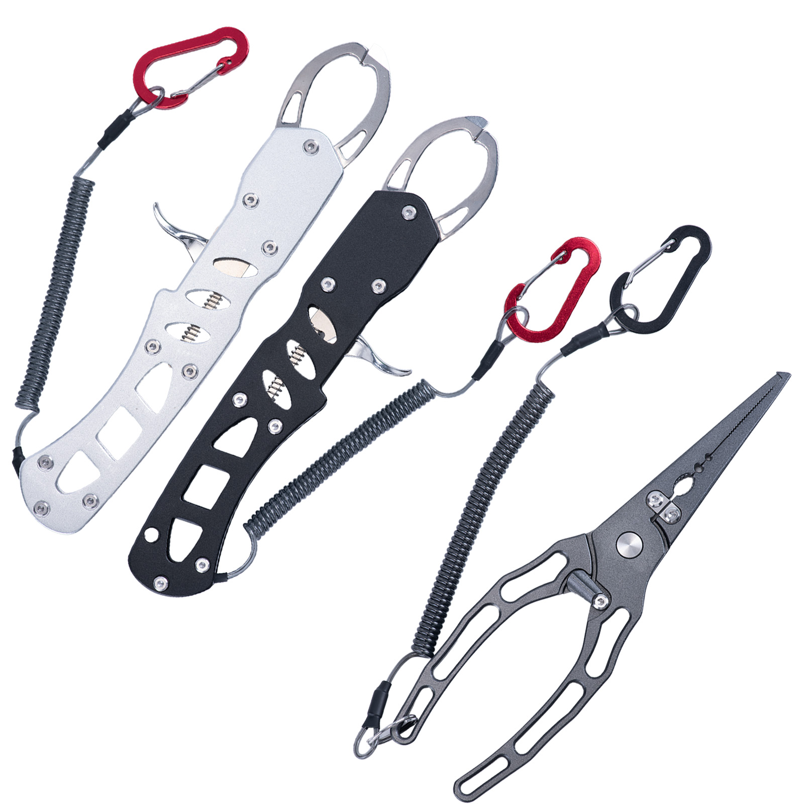 Fishing Equipment Pictures - Angelzangen- und Fischgreifer-Kombi-Set, Rostfreier Aluminium-Fischgreifer mit