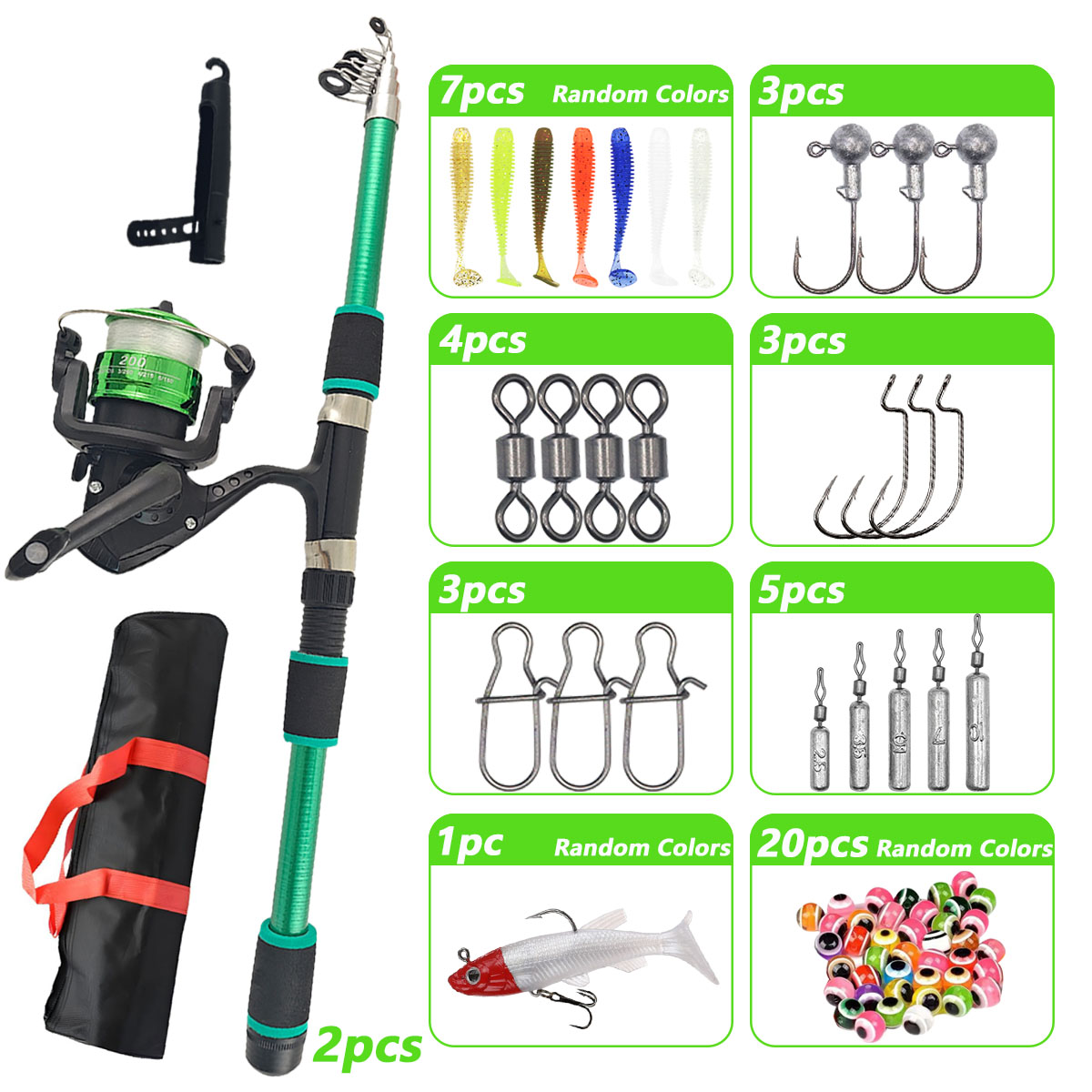 Spinnruten- und Rollen-Komplet – Fishing Equipment Online Bewertung und Preis