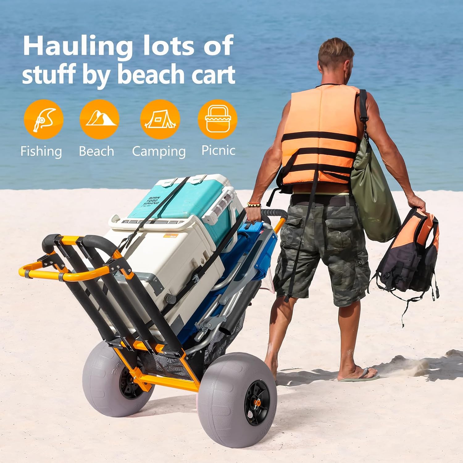 Bonnlo Strand-Angelwagen, Stra – Rod Holder Fishing Bewertung und Preis