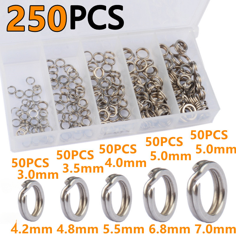 250 Stück 5 Größen Hochfeste G – Fishing Equipment Tackle Bewertung und Preis