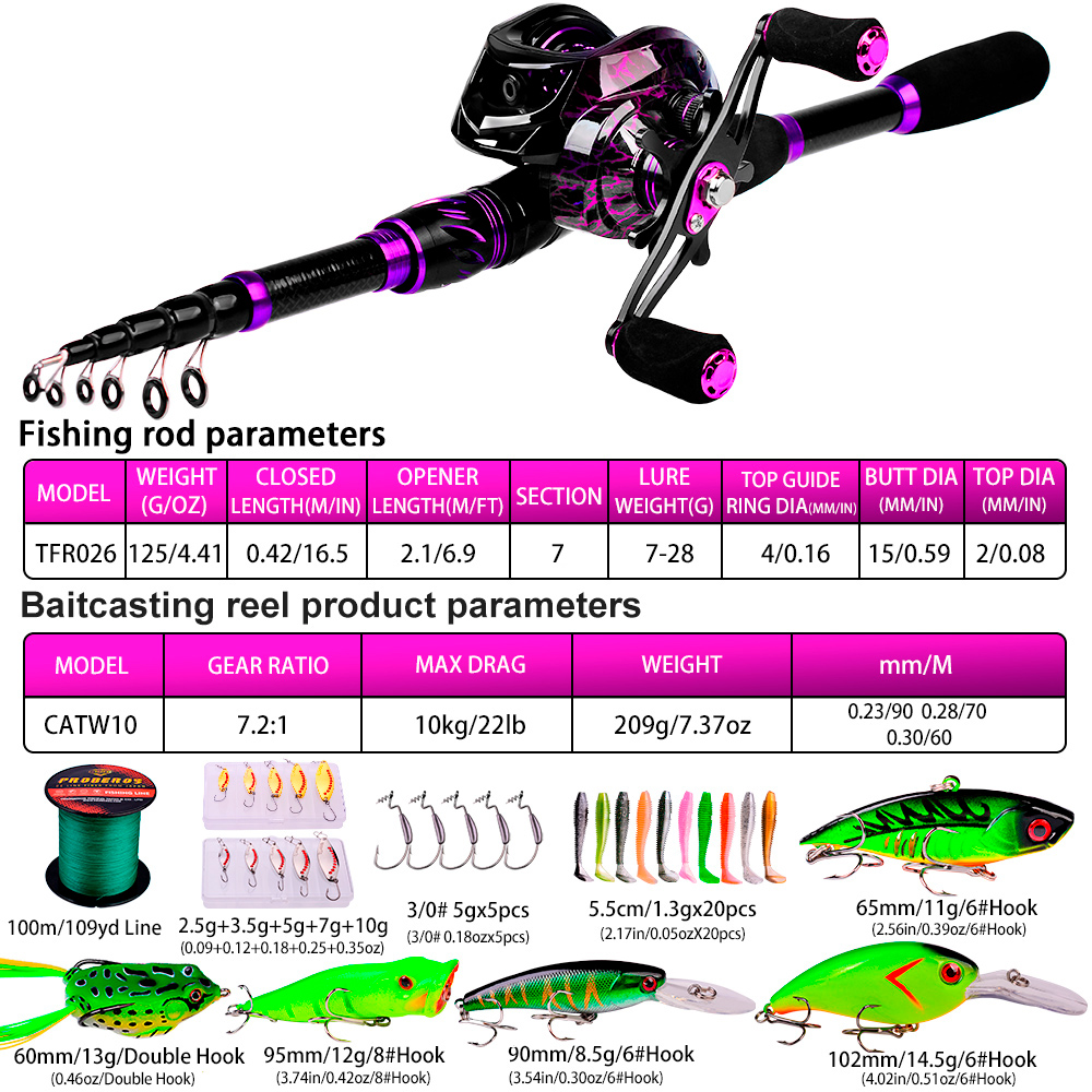 PROBEROS 2,1 m Baitcasting/Spi – Fishing Equipment Online Bewertung und Preis